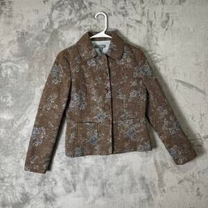 Vintage Ann Taylor Floral Brocade Blazer Cottagecore Dark Academia Cottage 4